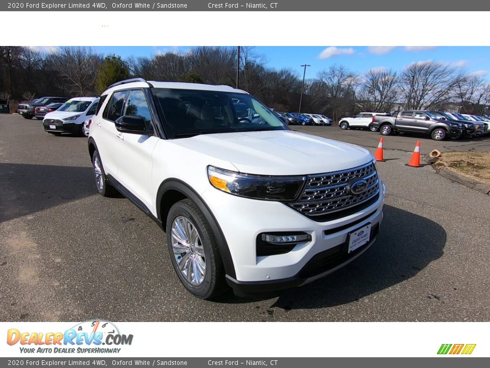 2020 Ford Explorer Limited 4WD Oxford White / Sandstone Photo #1