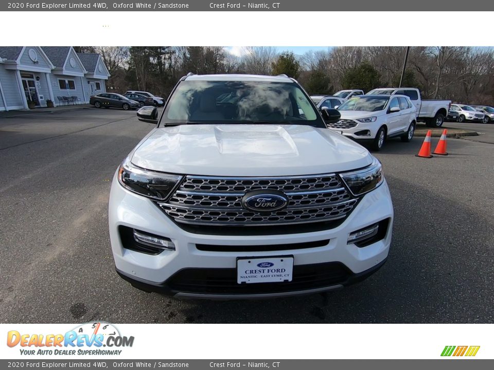 2020 Ford Explorer Limited 4WD Oxford White / Sandstone Photo #2