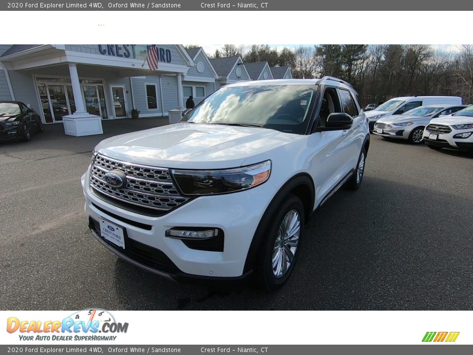 2020 Ford Explorer Limited 4WD Oxford White / Sandstone Photo #3