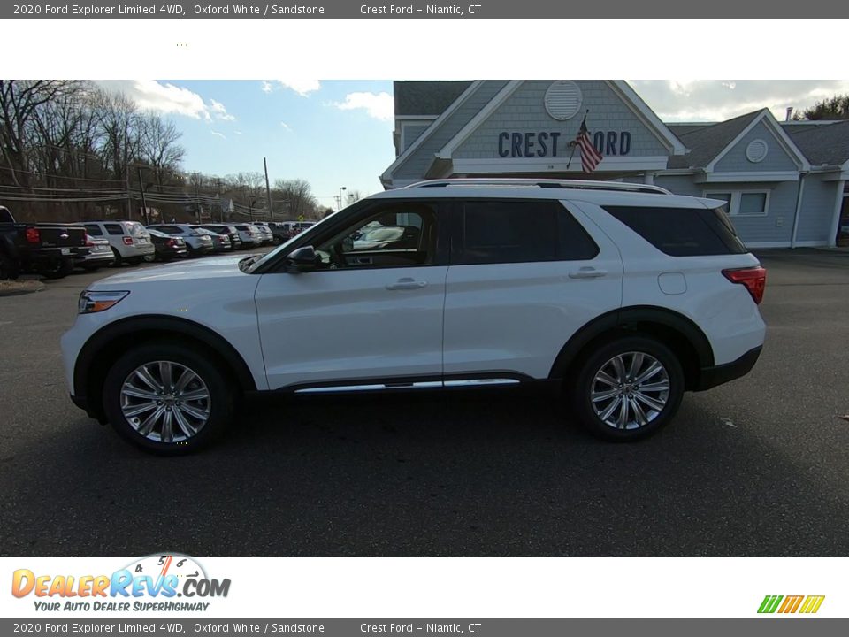 2020 Ford Explorer Limited 4WD Oxford White / Sandstone Photo #4