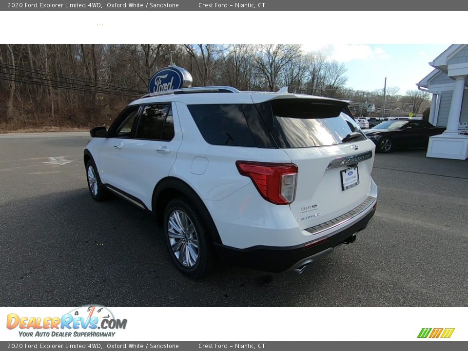 2020 Ford Explorer Limited 4WD Oxford White / Sandstone Photo #5