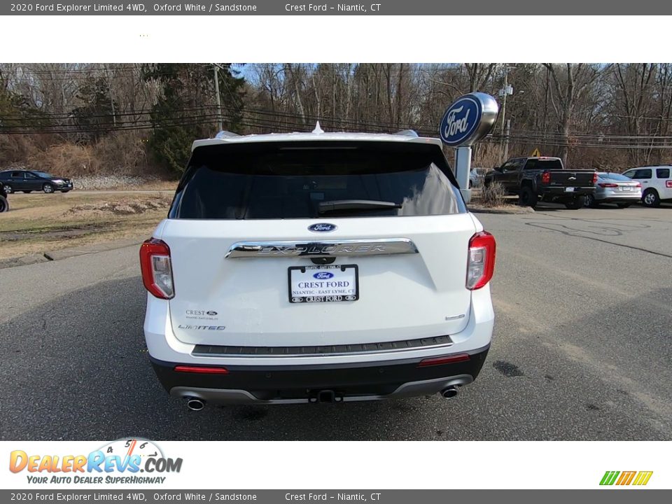 2020 Ford Explorer Limited 4WD Oxford White / Sandstone Photo #6