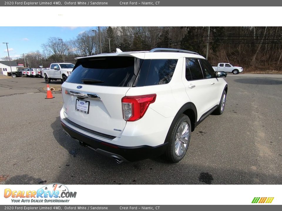 2020 Ford Explorer Limited 4WD Oxford White / Sandstone Photo #7