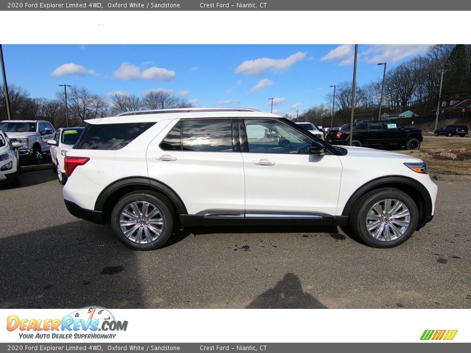2020 Ford Explorer Limited 4WD Oxford White / Sandstone Photo #8