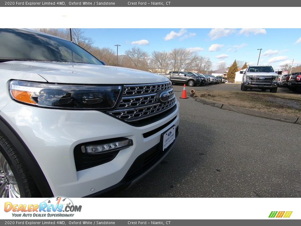 2020 Ford Explorer Limited 4WD Oxford White / Sandstone Photo #28