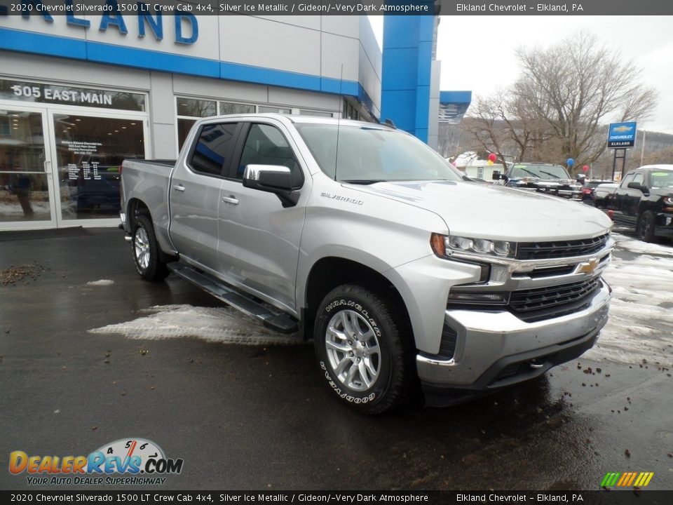2020 Chevrolet Silverado 1500 LT Crew Cab 4x4 Silver Ice Metallic / Gideon/­Very Dark Atmosphere Photo #3