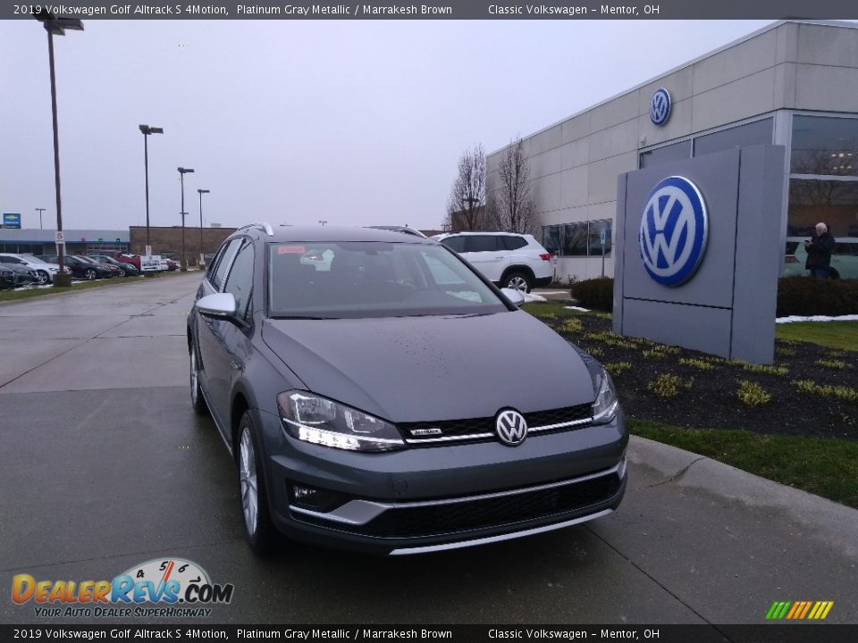 2019 Volkswagen Golf Alltrack S 4Motion Platinum Gray Metallic / Marrakesh Brown Photo #1