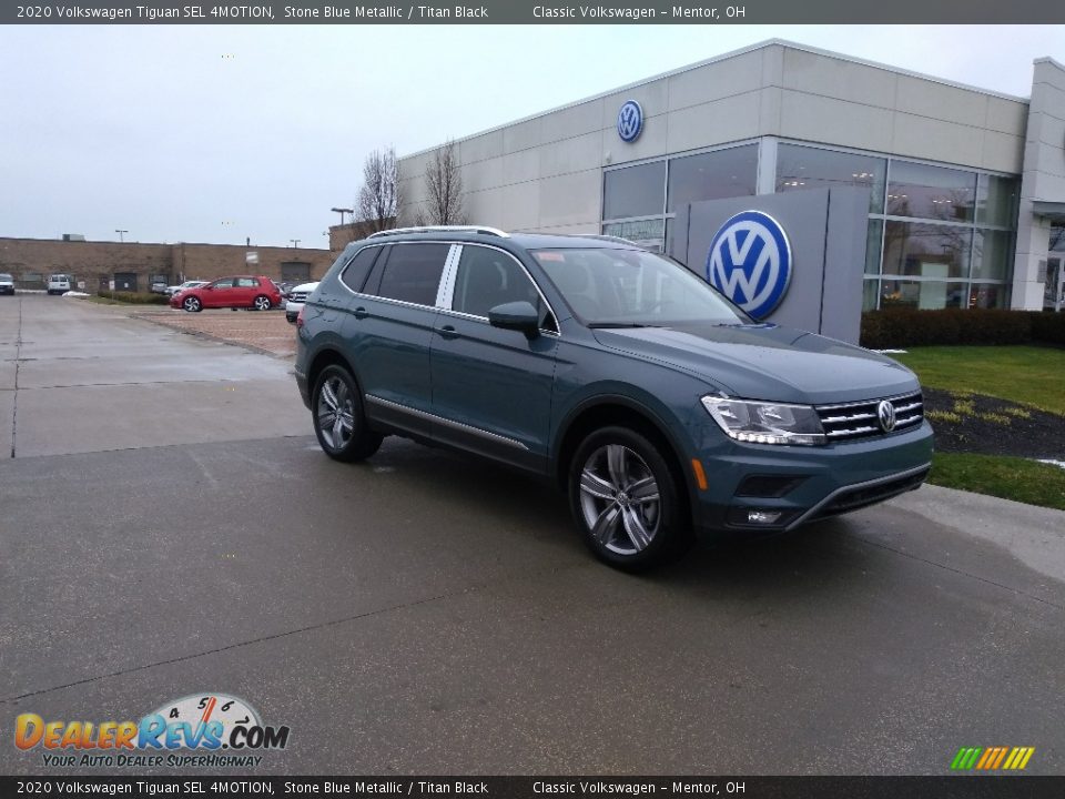 2020 Volkswagen Tiguan SEL 4MOTION Stone Blue Metallic / Titan Black Photo #2