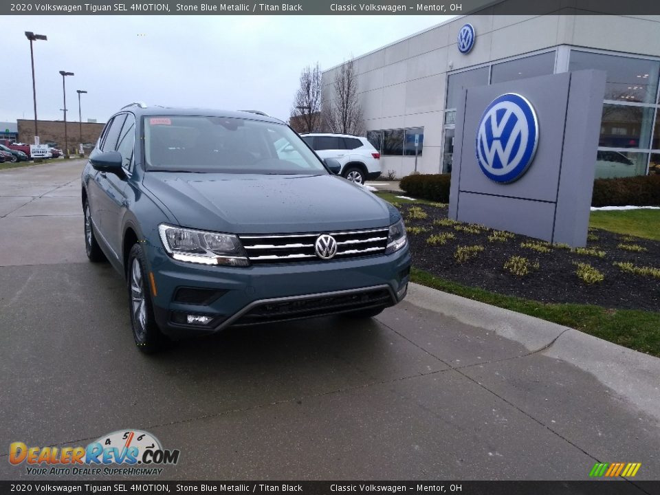 2020 Volkswagen Tiguan SEL 4MOTION Stone Blue Metallic / Titan Black Photo #1
