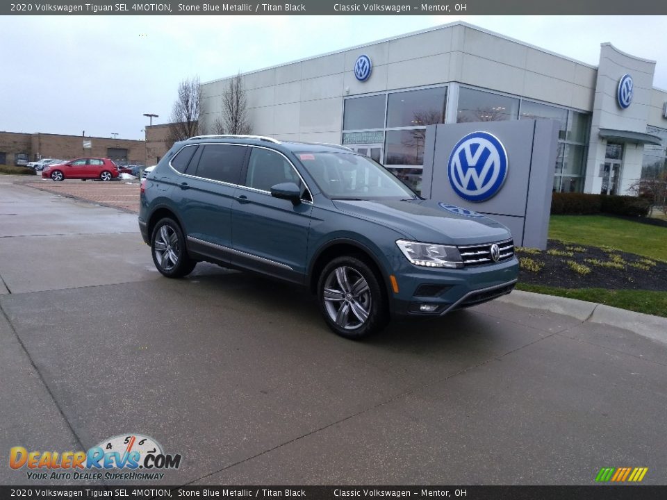 2020 Volkswagen Tiguan SEL 4MOTION Stone Blue Metallic / Titan Black Photo #2