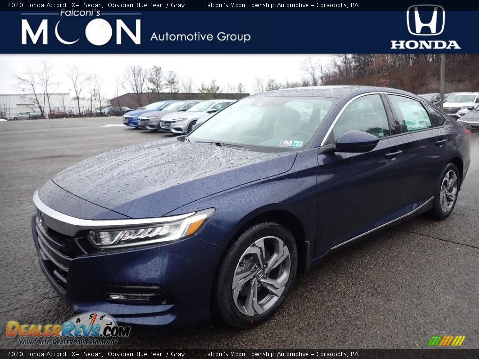 2020 Honda Accord EX-L Sedan Obsidian Blue Pearl / Gray Photo #1