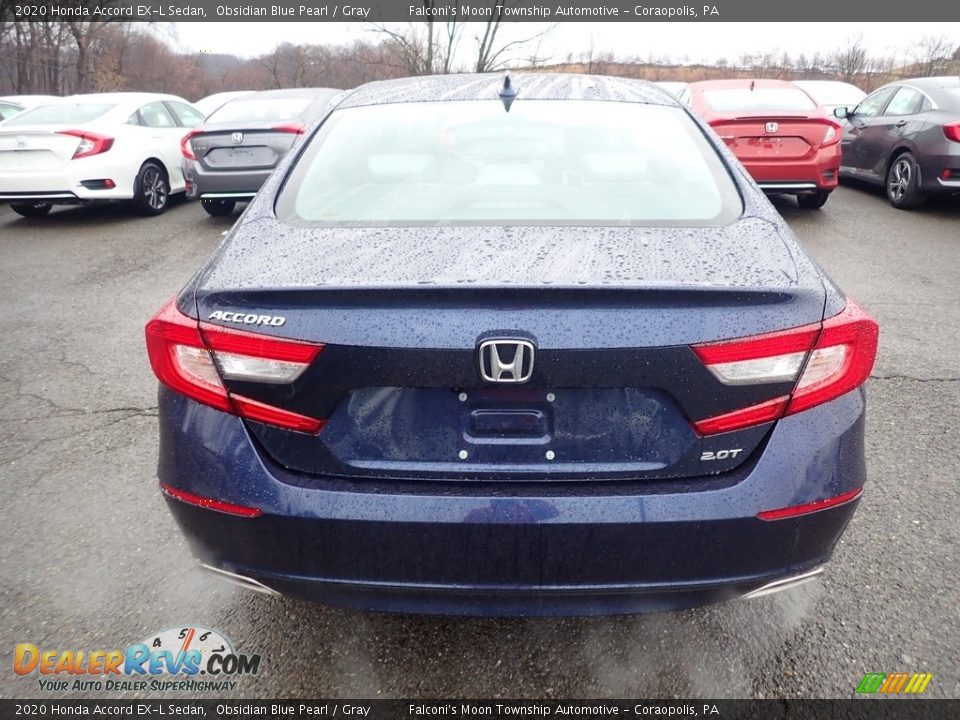 2020 Honda Accord EX-L Sedan Obsidian Blue Pearl / Gray Photo #3