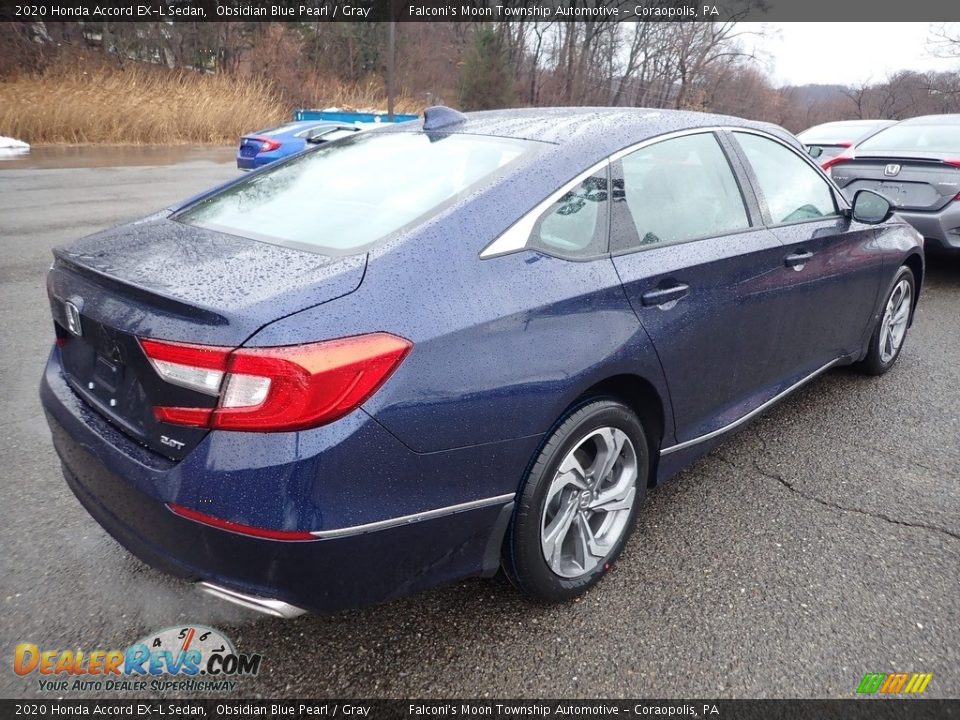 2020 Honda Accord EX-L Sedan Obsidian Blue Pearl / Gray Photo #4