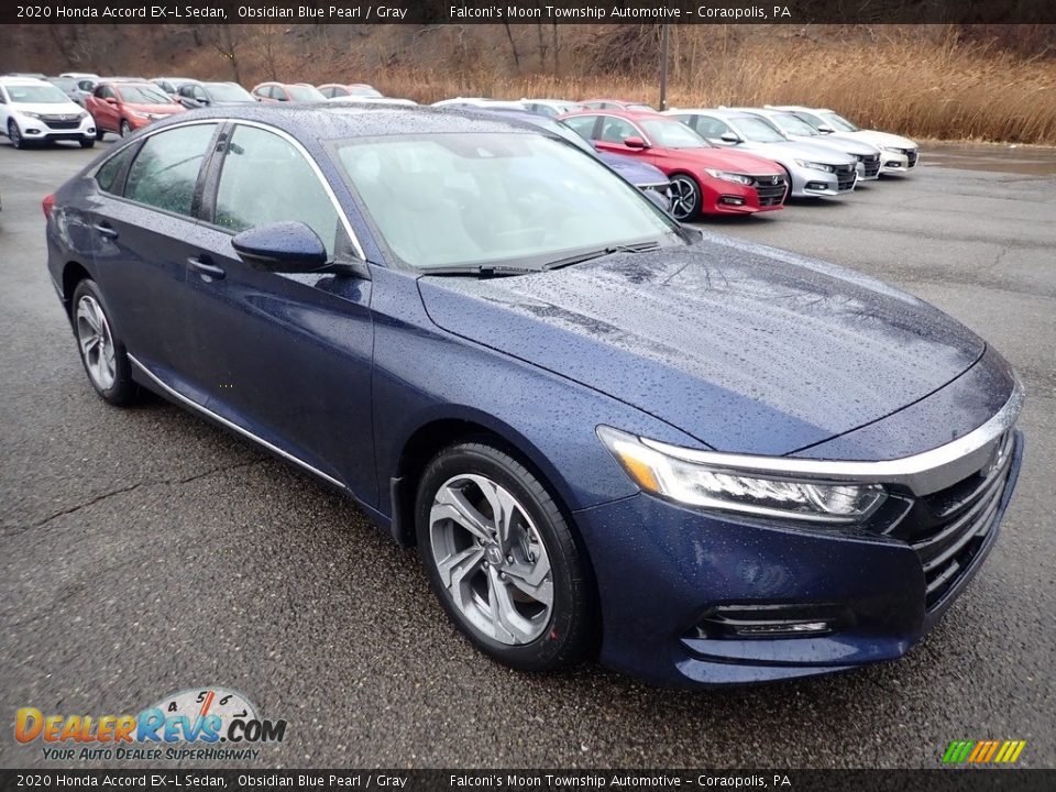2020 Honda Accord EX-L Sedan Obsidian Blue Pearl / Gray Photo #5