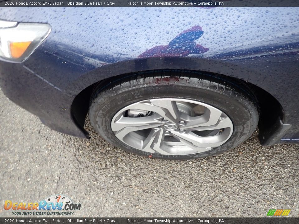 2020 Honda Accord EX-L Sedan Obsidian Blue Pearl / Gray Photo #7