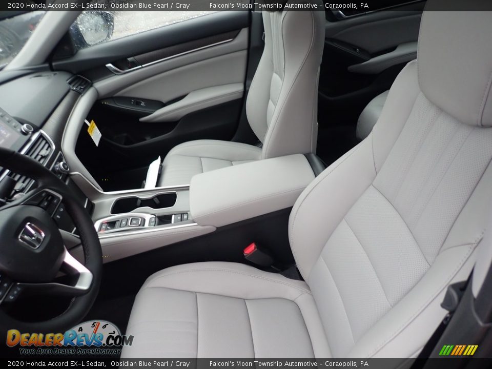 2020 Honda Accord EX-L Sedan Obsidian Blue Pearl / Gray Photo #8