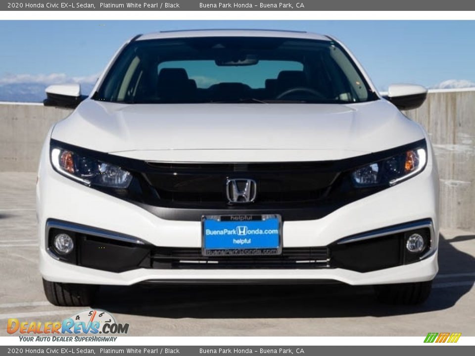 2020 Honda Civic EX-L Sedan Platinum White Pearl / Black Photo #3