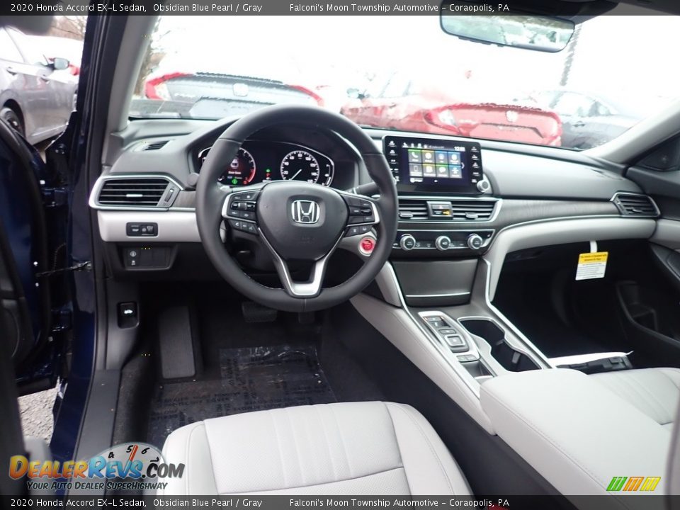 2020 Honda Accord EX-L Sedan Obsidian Blue Pearl / Gray Photo #10