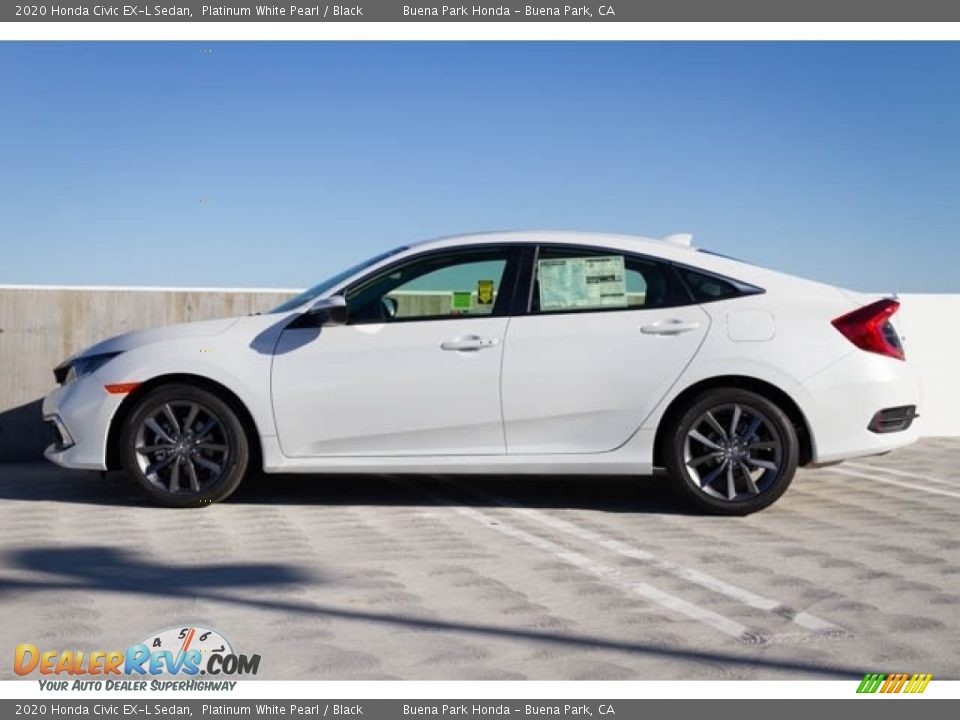2020 Honda Civic EX-L Sedan Platinum White Pearl / Black Photo #4