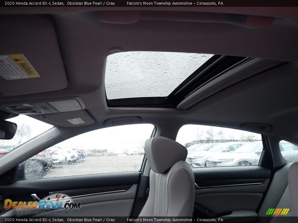 2020 Honda Accord EX-L Sedan Obsidian Blue Pearl / Gray Photo #13