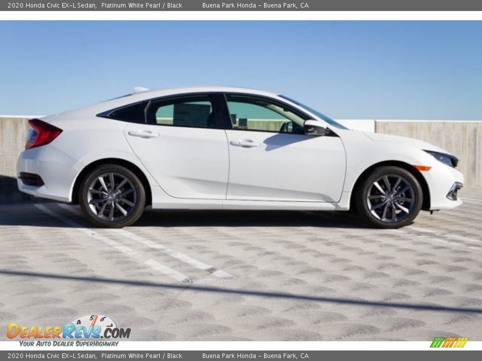 2020 Honda Civic EX-L Sedan Platinum White Pearl / Black Photo #8