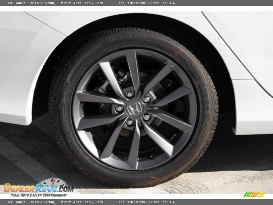 2020 Honda Civic EX-L Sedan Platinum White Pearl / Black Photo #12