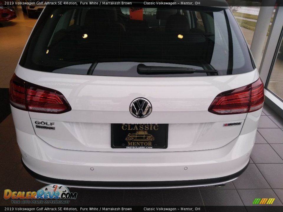 2019 Volkswagen Golf Alltrack SE 4Motion Pure White / Marrakesh Brown Photo #3