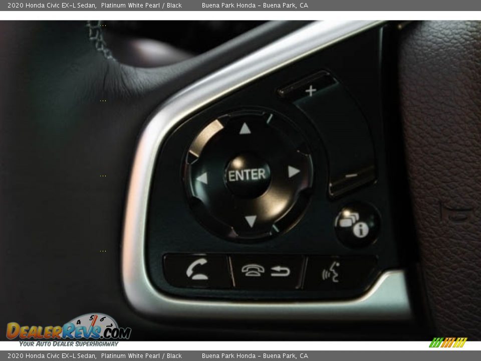 2020 Honda Civic EX-L Sedan Platinum White Pearl / Black Photo #20