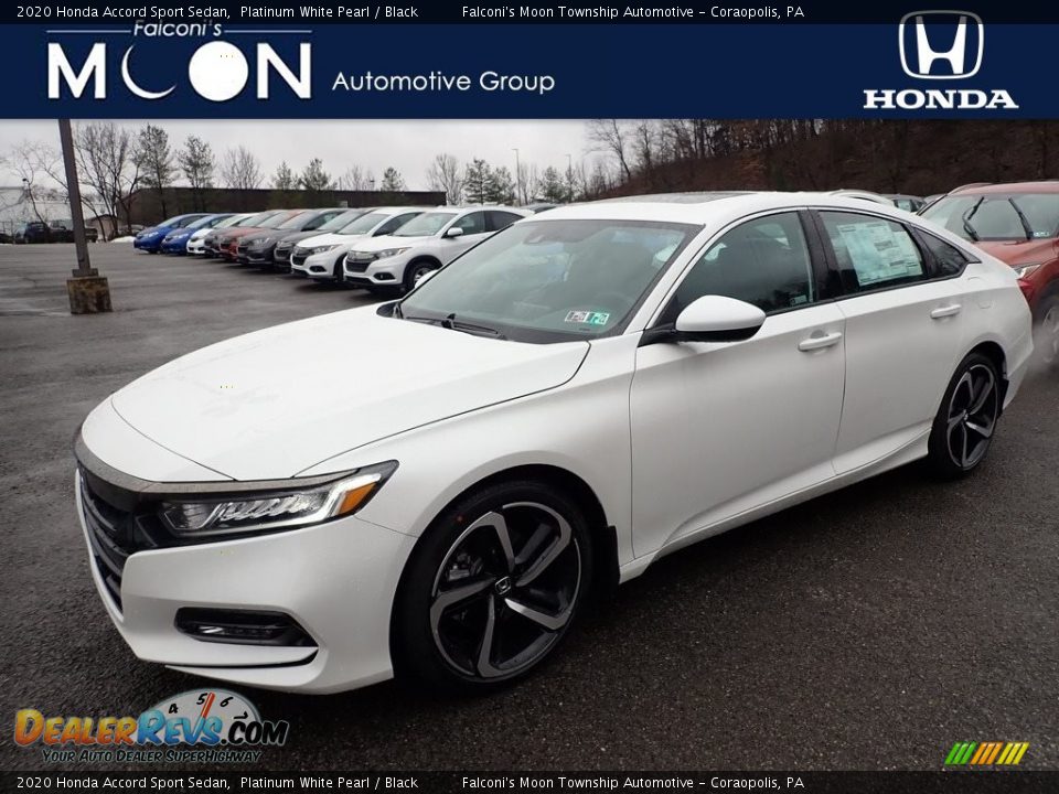2020 Honda Accord Sport Sedan Platinum White Pearl / Black Photo #1