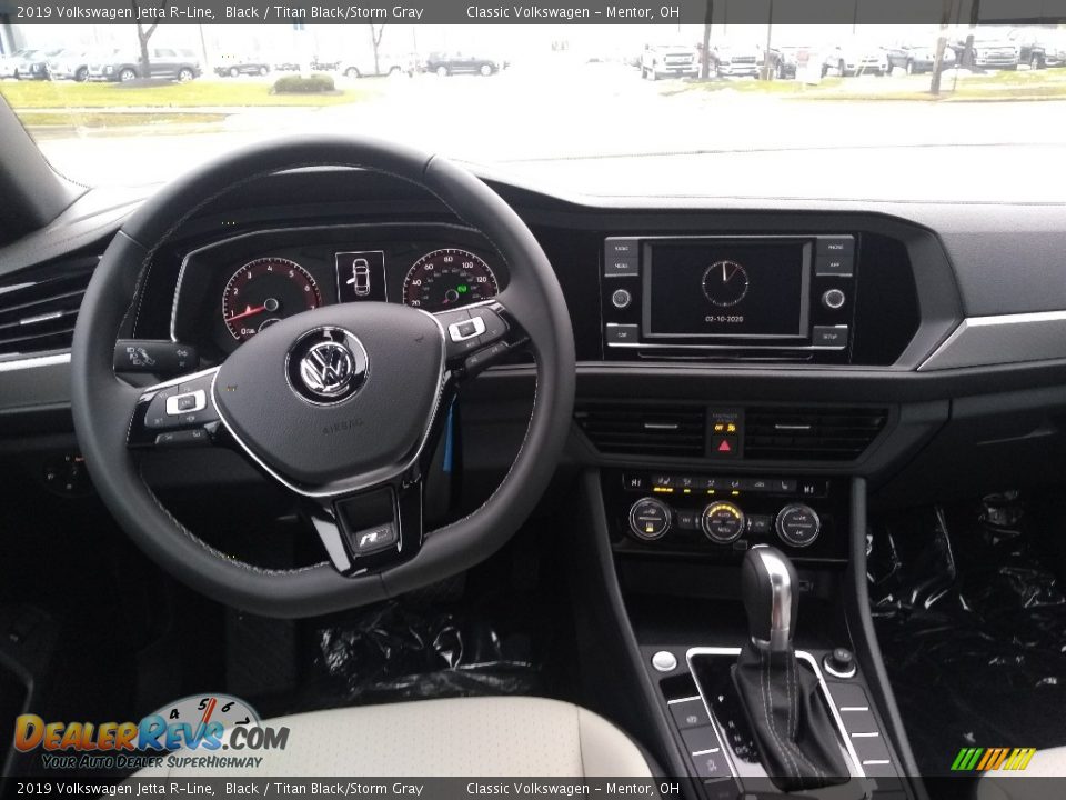 2019 Volkswagen Jetta R-Line Black / Titan Black/Storm Gray Photo #4