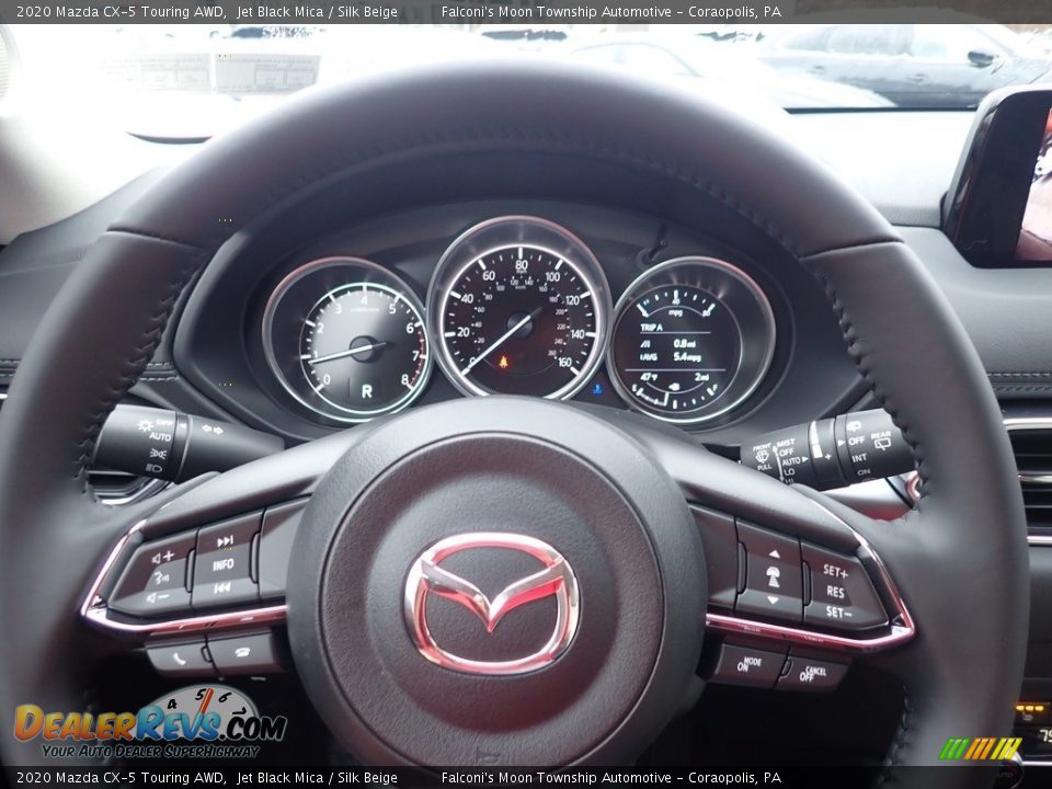 2020 Mazda CX-5 Touring AWD Jet Black Mica / Silk Beige Photo #15