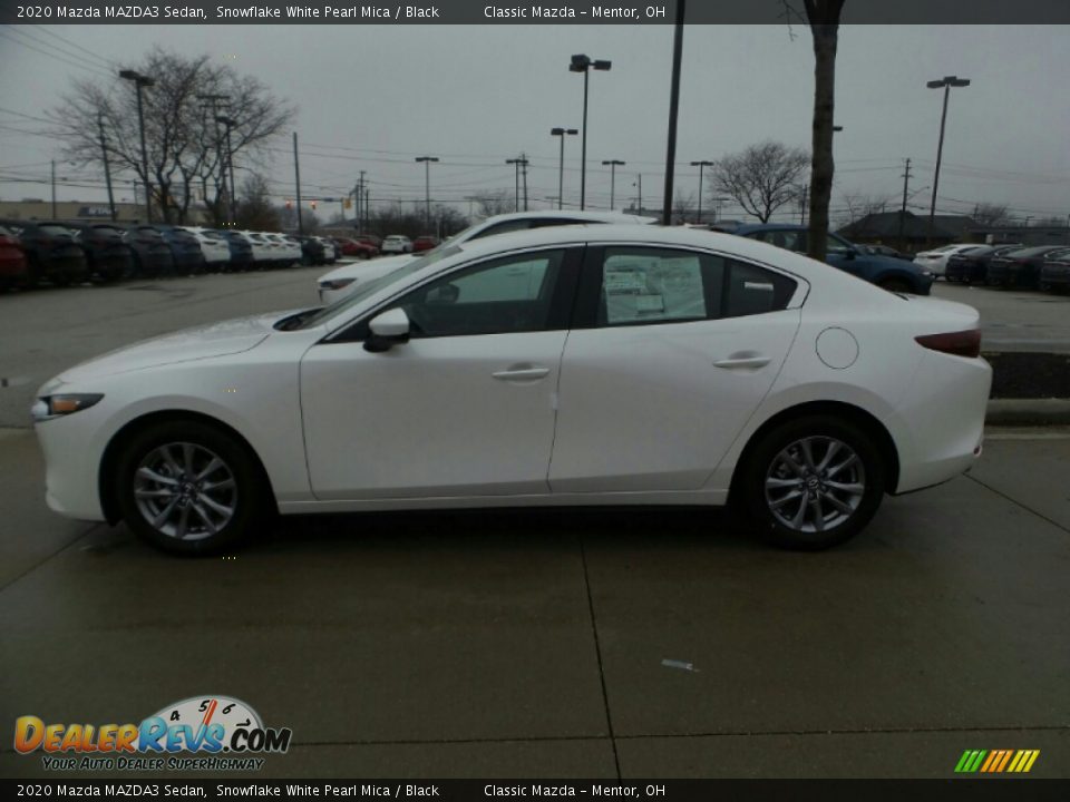 2020 Mazda MAZDA3 Sedan Snowflake White Pearl Mica / Black Photo #4