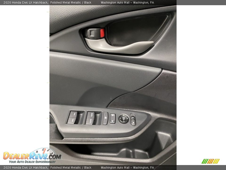 2020 Honda Civic LX Hatchback Polished Metal Metallic / Black Photo #11
