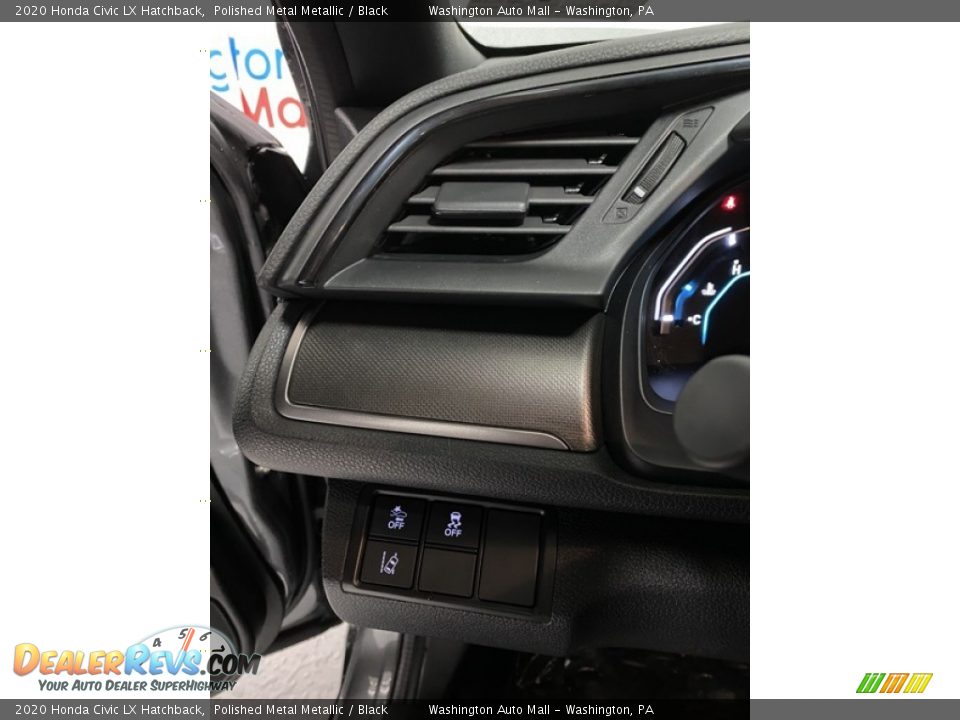 2020 Honda Civic LX Hatchback Polished Metal Metallic / Black Photo #12