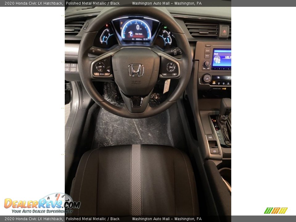 2020 Honda Civic LX Hatchback Polished Metal Metallic / Black Photo #13