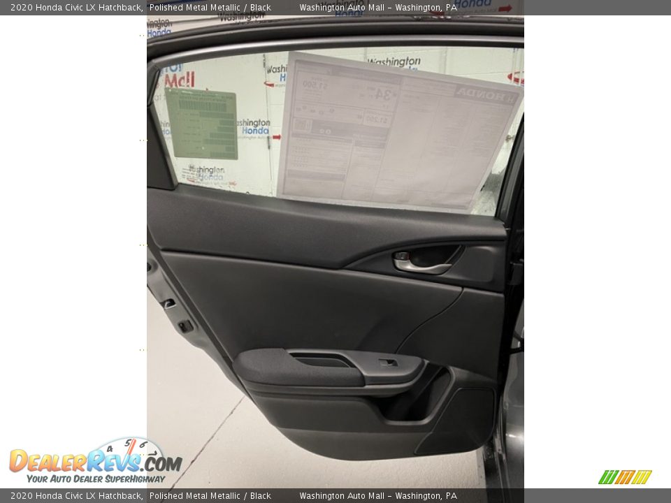 2020 Honda Civic LX Hatchback Polished Metal Metallic / Black Photo #16