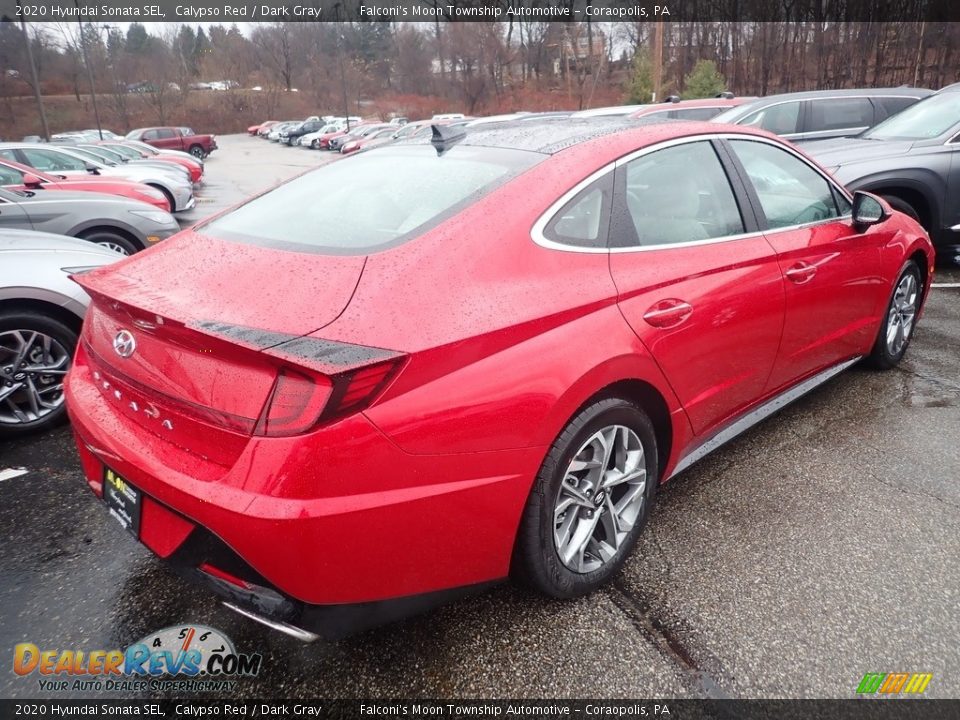 2020 Hyundai Sonata SEL Calypso Red / Dark Gray Photo #2