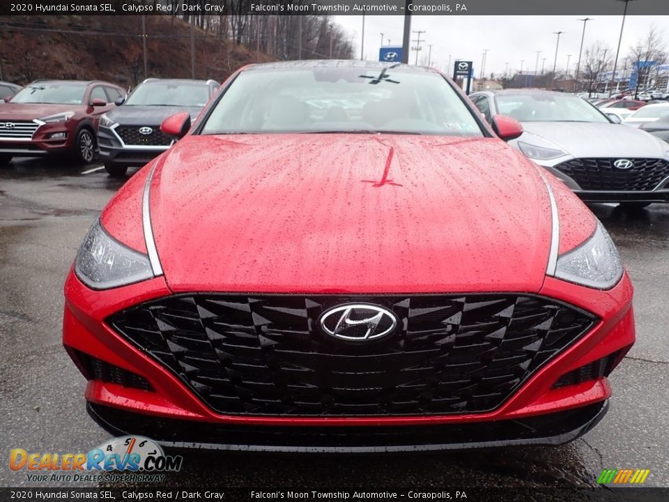 2020 Hyundai Sonata SEL Calypso Red / Dark Gray Photo #4