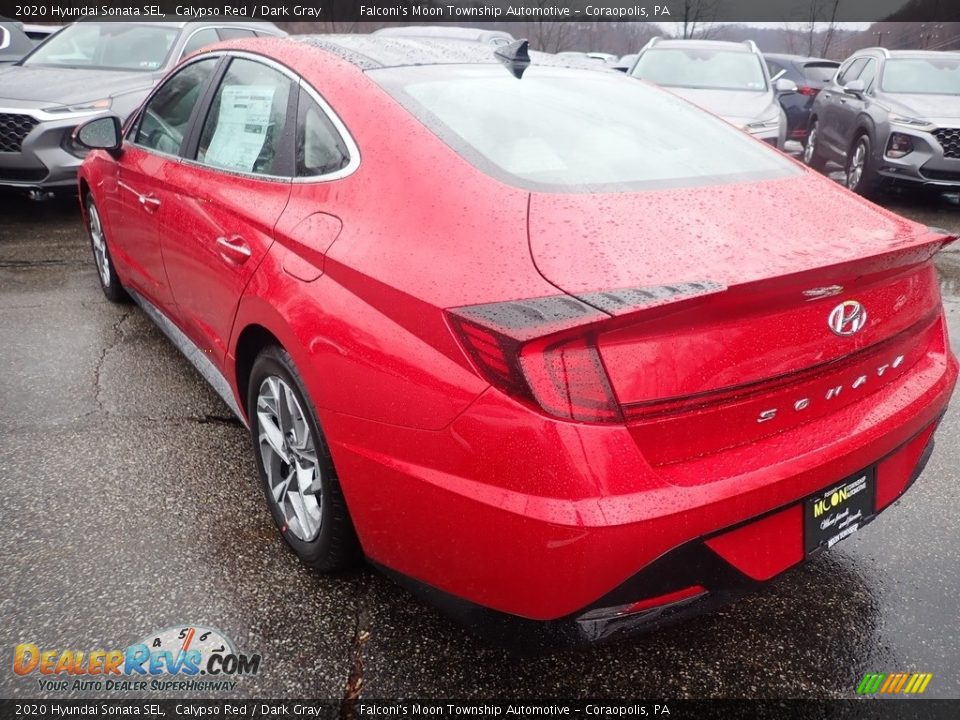 2020 Hyundai Sonata SEL Calypso Red / Dark Gray Photo #6