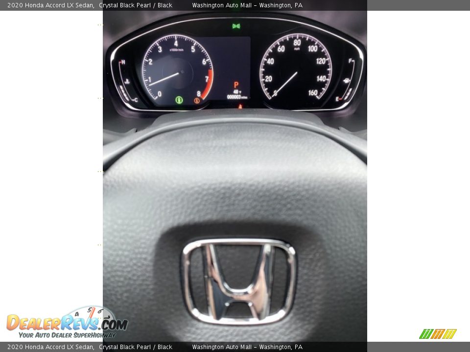 2020 Honda Accord LX Sedan Crystal Black Pearl / Black Photo #24