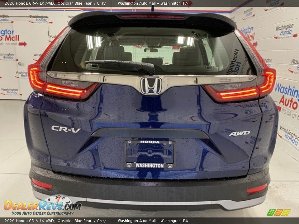 2020 Honda CR-V LX AWD Obsidian Blue Pearl / Gray Photo #7