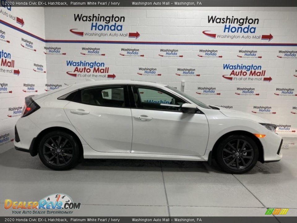 2020 Honda Civic EX-L Hatchback Platinum White Pearl / Ivory Photo #1