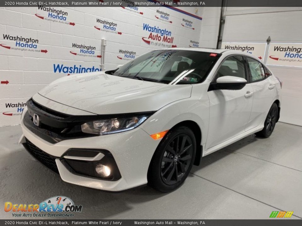 2020 Honda Civic EX-L Hatchback Platinum White Pearl / Ivory Photo #4