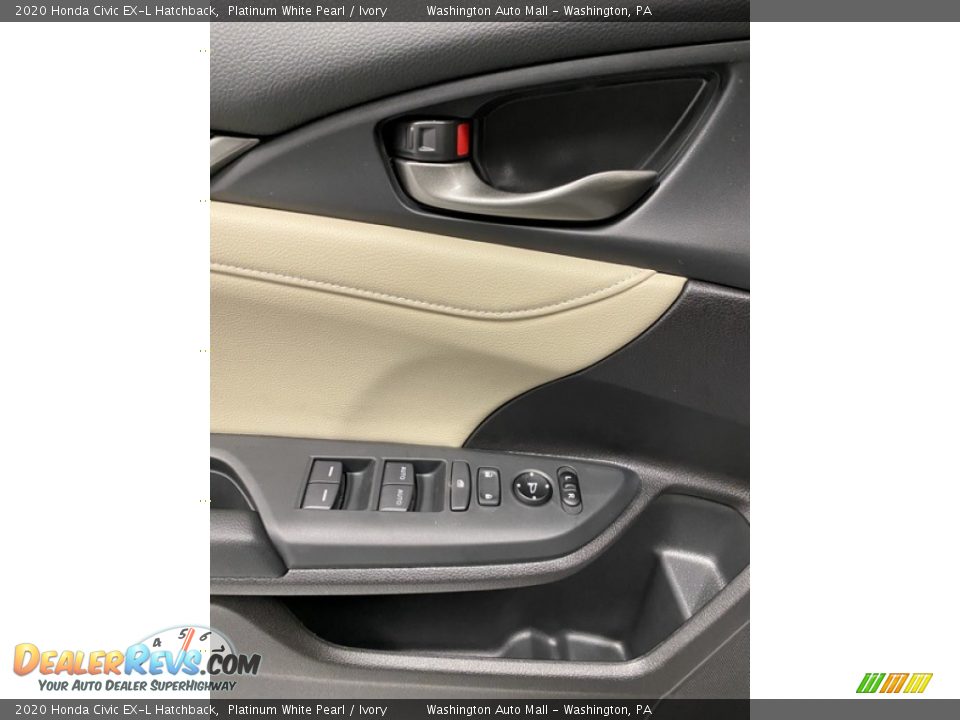 2020 Honda Civic EX-L Hatchback Platinum White Pearl / Ivory Photo #11