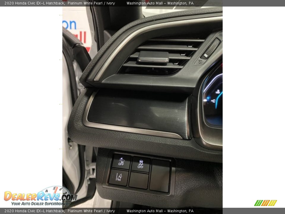 2020 Honda Civic EX-L Hatchback Platinum White Pearl / Ivory Photo #12