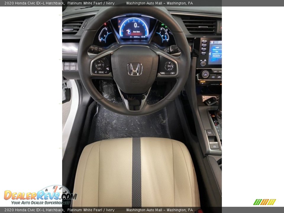 2020 Honda Civic EX-L Hatchback Platinum White Pearl / Ivory Photo #13