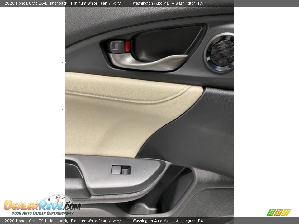2020 Honda Civic EX-L Hatchback Platinum White Pearl / Ivory Photo #17