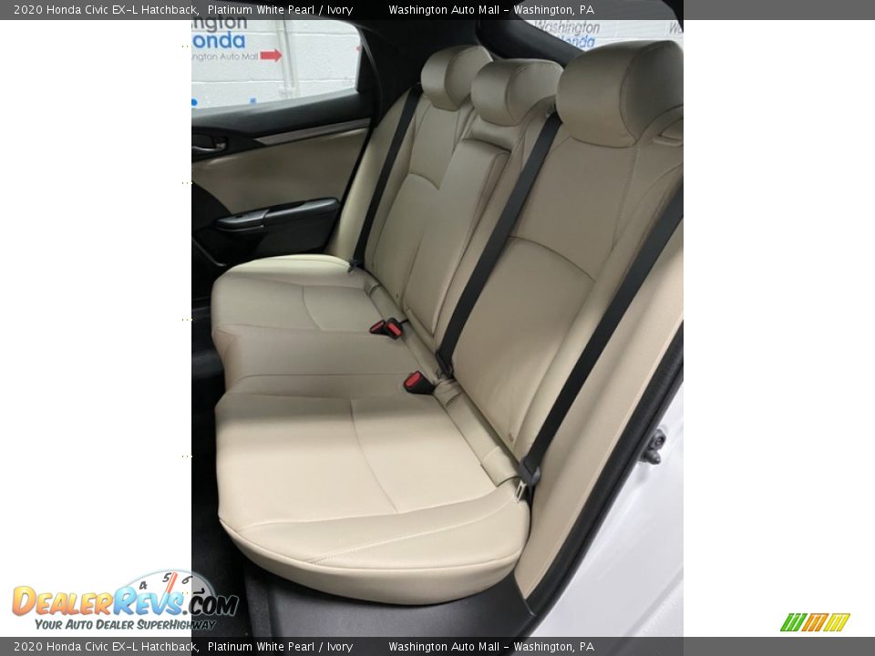 2020 Honda Civic EX-L Hatchback Platinum White Pearl / Ivory Photo #18