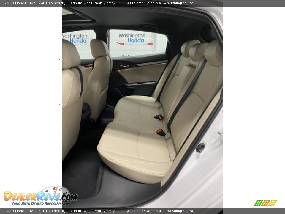 2020 Honda Civic EX-L Hatchback Platinum White Pearl / Ivory Photo #19