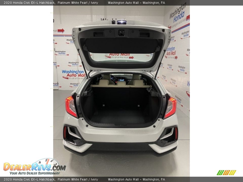 2020 Honda Civic EX-L Hatchback Platinum White Pearl / Ivory Photo #20